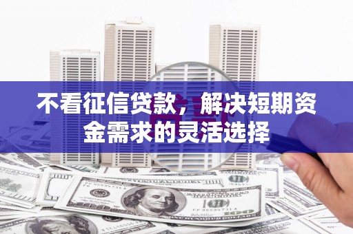 凤县不看征信贷款，解决短期资金需求的灵活选择