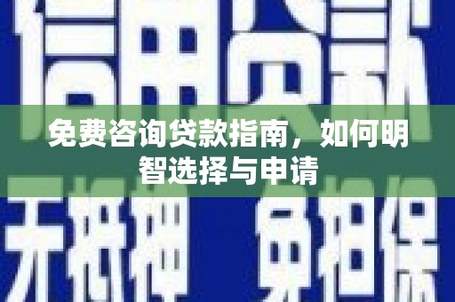 凤县免费咨询贷款指南，如何明智选择与申请
