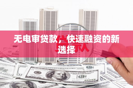 凤县无电审贷款，快速融资的新选择