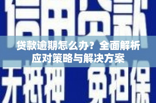凤县贷款逾期怎么办？全面解析应对策略与解决方案