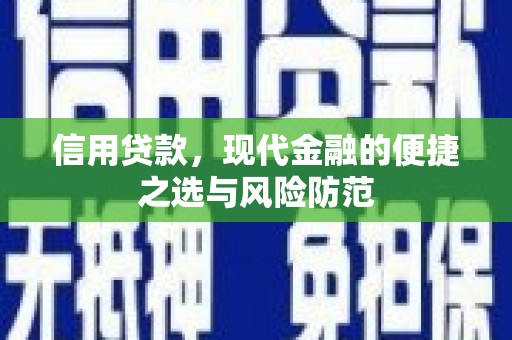 凤县信用贷款，现代金融的便捷之选与风险防范