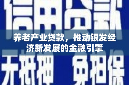 凤县养老产业贷款，推动银发经济新发展的金融引擎