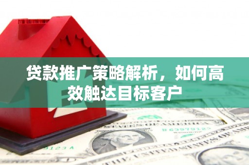 凤县贷款推广策略解析，如何高效触达目标客户