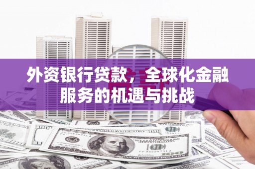 凤县外资银行贷款，全球化金融服务的机遇与挑战