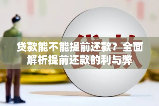 凤县贷款能不能提前还款？全面解析提前还款的利与弊