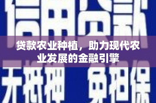 凤县贷款农业种植，助力现代农业发展的金融引擎