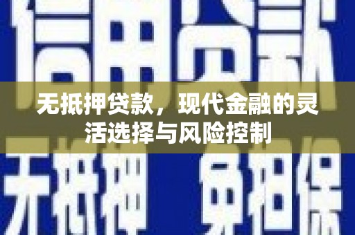 凤县无抵押贷款，现代金融的灵活选择与风险控制