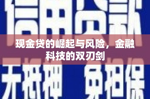 凤县现金贷的崛起与风险，金融科技的双刃剑