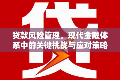 凤县贷款风险管理，现代金融体系中的关键挑战与应对策略