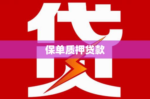 凤县保单质押贷款
