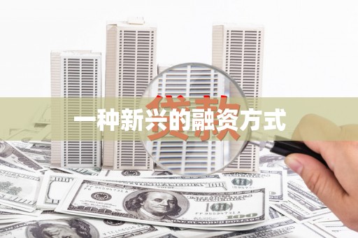 凤县一种新兴的融资方式